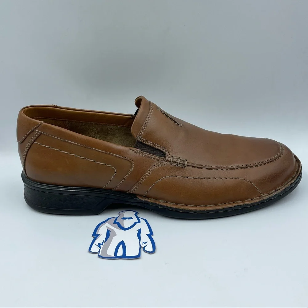 Clarks Escalade Brown Leather Slip-On Men’s‎ Sz 11